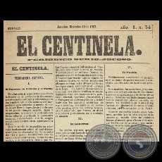 EL CENTINELA Nº 34 PERIÓDICO SERIO..JOCOSO, ASUNCIÓN, DICIEMBRE 12 de 1867